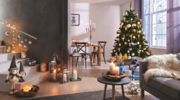 Weihnachten Bauhaus Weihnachtsbaum zu Hause trendsandstyle